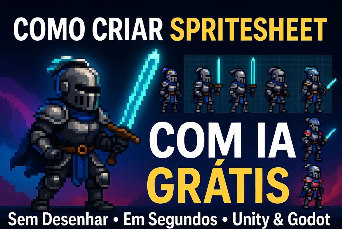 Como Criar Spritesheet com IA Grátis – Tutorial Completo (Sem Desenhar)