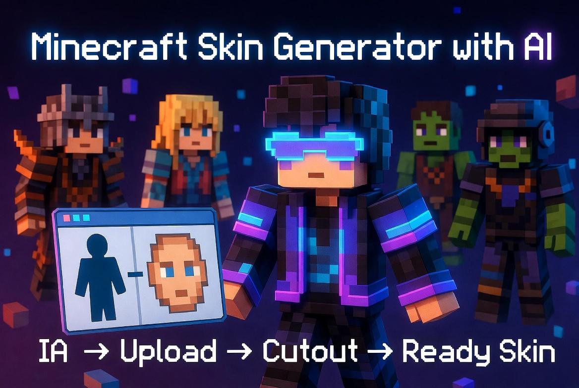 Como Usar o Gerador de Skin Minecraft com IA Grátis – Crie Skins Incríveis no BrazilGPT